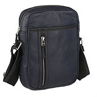 Кожаная сумка через плечо M110bu John McDee синий FE, код: 6717752