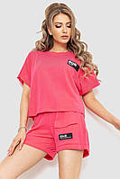 Костюм женский повседневный футболка+шорты розовый 198R127 Ager M LW, код: 8228210