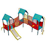 Дитячий ігровий комплекс "Радість" з гіркою для майданчика (кутовий) для садочків, фото 2