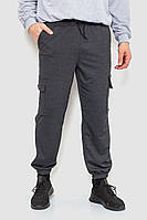 Спортивные штаны мужские двухнитка темно-серый 241R0651-1 Ager M FT, код: 8385265