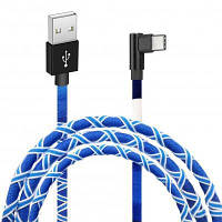 Дата кабель USB 2.0 AM to Type-C 1.0m White/Blue Grand-X (FC-08WB) e