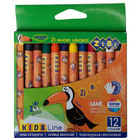 Карандаши цветные ZiBi Kids line восковые, 12 цветов (ZB.2481) e
