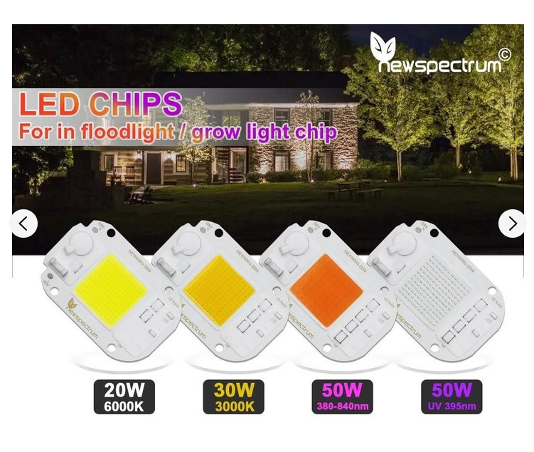 Світлодіод з вбудованим драйвером NewSpectrum LED COB CHIP 50Вт 220В світлодіодна матриця синій спектр 450 nm - фото 6 - id-p2184521480