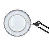 Настільна LED лампа-лупа FS-645 із сенсорним керуванням на струбціні + USB, 24 Вт, фото 10