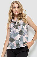 Блуза без рукавов с принтом розово-зеленый 102R068-7 Ager M-L HH, код: 8233180