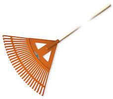 Граблі у формі віяла-27, з дерев'яна яним черешком