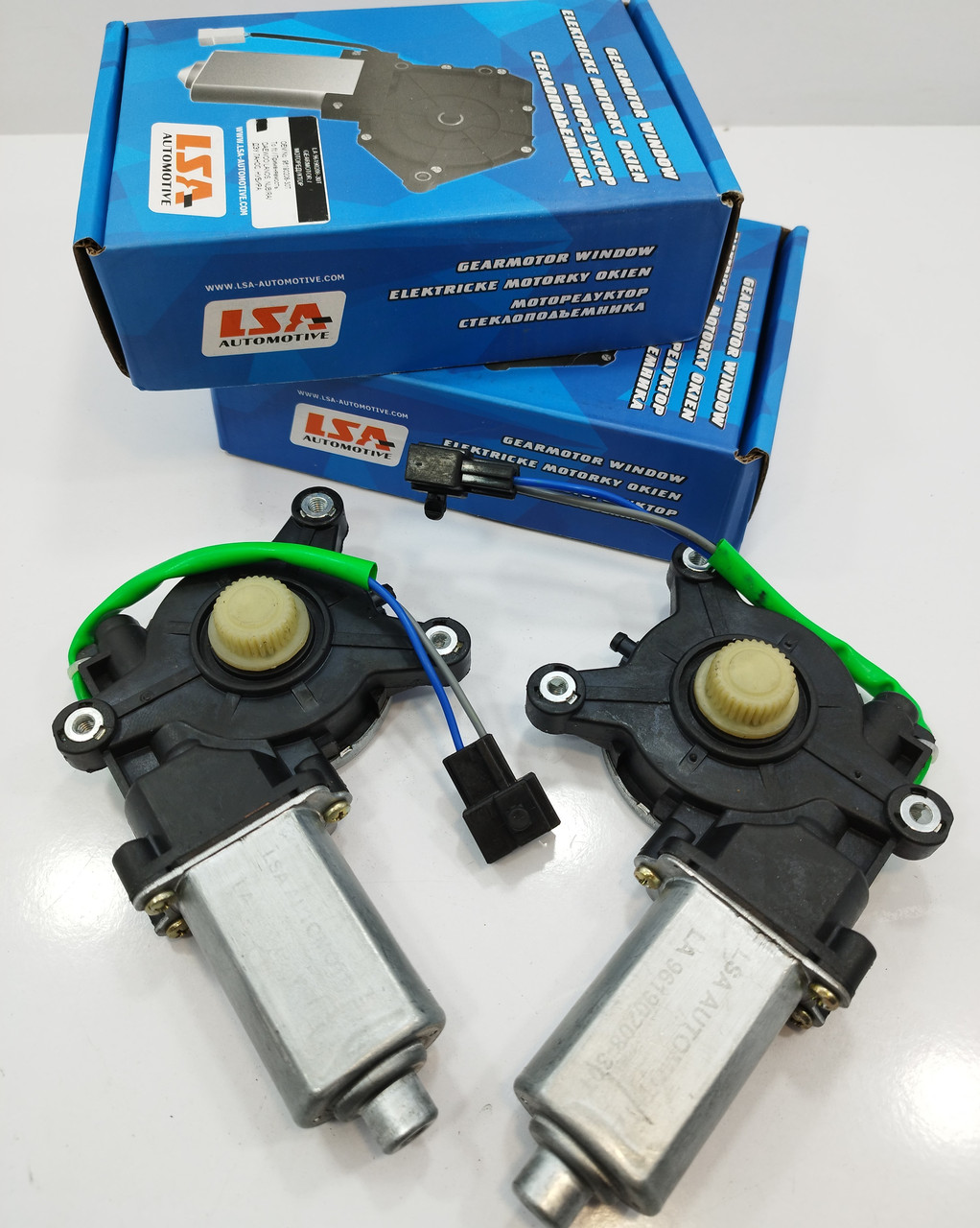 Мотор склопідіймача (к-т лівий + правий) Ланос, Сенс LSA Словаччина, фото 1