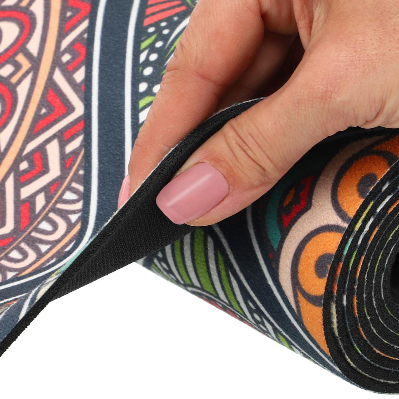 Коврик для йоги двухслойний замшевий