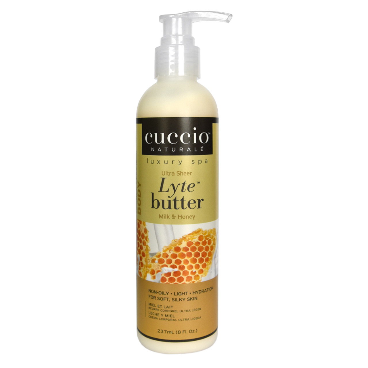 Легкий зволожуючий лосьйон «Соєве молоко і мед» - Cuccio Naturale Lyte Ultra-Sheer Body Butter Honey & Soy Mil