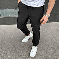 Спортивные штаны мужские повседневные весенние осенние летние брюки плащевка Vershyna черные