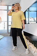 Женский летний спортивный костюм для прогулок с лампасами. Размеры 48-50, 52-54, 56-58.