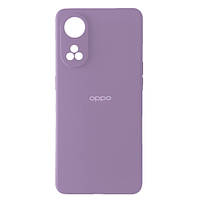 Чехол для Oppo Reno8 T Silicone Case (сиреневый цвет) с микрофиброй