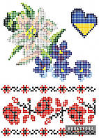 Термонаклейка для вышивки "Цветы", А5 Т-007, Kolorova