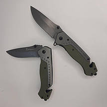 Складаний ніж Browning a835 зі скраплером і зубцем для аварійного розбиття скла, 21 см, фото 4