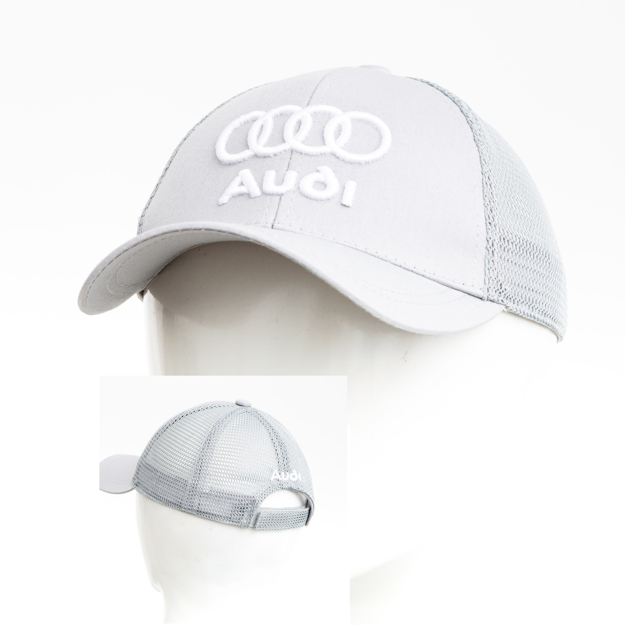 Бейсболка Котон/сітка  Audi св.сірий