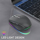 Мишка бездротова FM FIT-3 USB+Bluetooth з RGB-підсвіткою на акумуляторі, фото 6