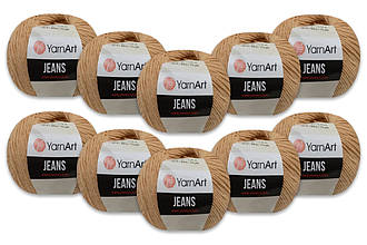 Упаковка YarnArt Jeans, Крем брюле No7