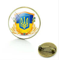 Значок брошу для одягу Тризуб Україна