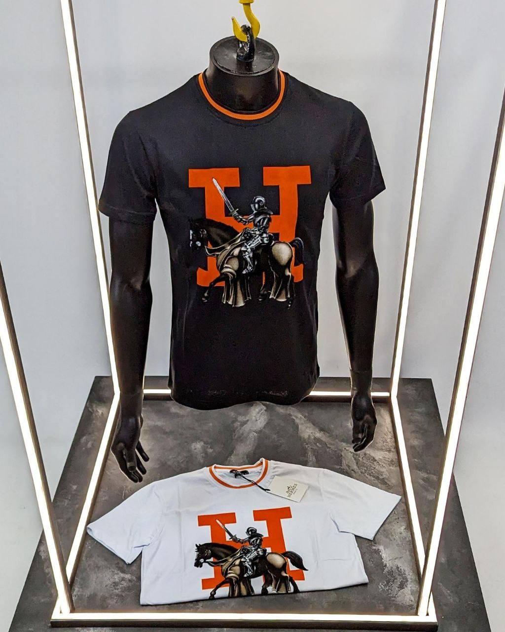 Чоловіча футболка Hermes CK7534 чорна S