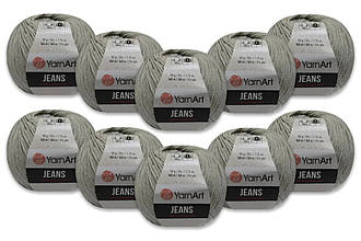 Паковання YarnArt Jeans, Світло-сірий No49