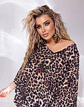 Жіноча стильна блузка туніка вільного розміру 48-58 Oversiz (забарвлення), фото 3