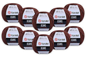 Упаковка YarnArt Jeans, Шоколад No70