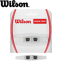 Виброгаситель для теннисной ракетки Wilson Shock Trap White/Black, черно-белый