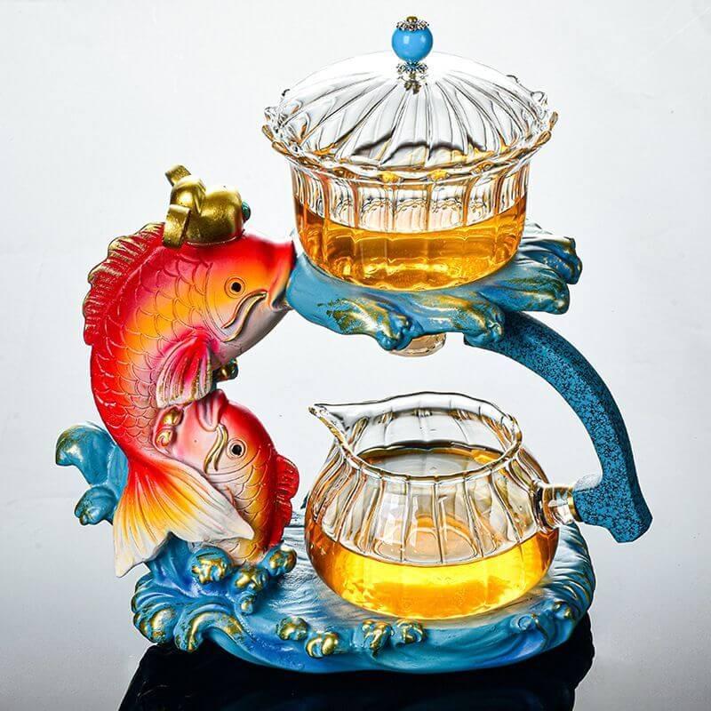 Проливний заварювальний чайник з магнітом «Червоні риби» на 6 персон