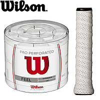 Обмотка для ракетки овергрип Wilson Pro Overgrip Perforated, белый (поштучно)