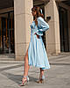 Жіноча сукня міді з креп-жатки Блакитний, фото 8