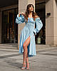 Жіноча сукня міді з креп-жатки Блакитний, фото 7