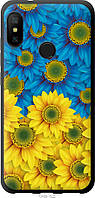 Чехол tpu черный патриотический Endorphone Xiaomi Redmi 6 Pro Жёлто-голубые цветы (1048b-1595 EC, код: 7960183