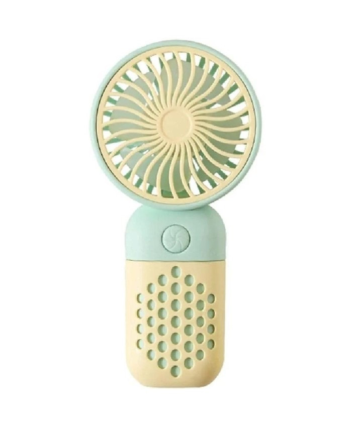 Вентилятор Mini Fan Z8 (7186) ручний акумуляторний з USB-заряджанням Салатовий з жовтим