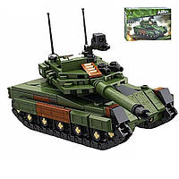 Leopard - конструктор немецкого танка - 261 деталь - длина 14,5 см