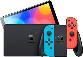 Консоль Nintendo Switch OLED with Neon Blue and Neon Red Joy-Con (045496453442)