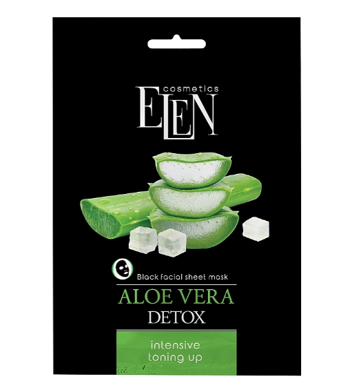 Тканинна маска для обличчя ELEN Інтенсивне тонізування та зволоження Aloe Vera 25 мл - інтенсивно тонізує та зволожує шкіру