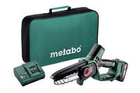 Пила цепная аккумуляторная мини Metabo MS 18 LTX 15 (АКБ 18 В / 2.0 Ач, зарядное, сумка, шина 15 см.)