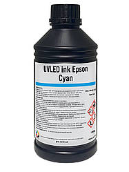 УФ чорнило UVLED PRO INK™ CYAN для Epson i3200, i1600, DX5, DX7, XP600 1000г