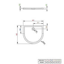 Душовий піддон Radaway Delos P 100x90х5 см, білий (4Z19035-03N), фото 2