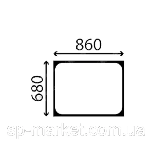 Скло заднє JCB 802  234/00704