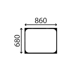 Скло заднє JCB 802  234/00704