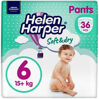 Підгузки Helen Harper Soft&Dry XL Розмір 6 (+15 кг) 36 шт (5411416061229) (271444) MM