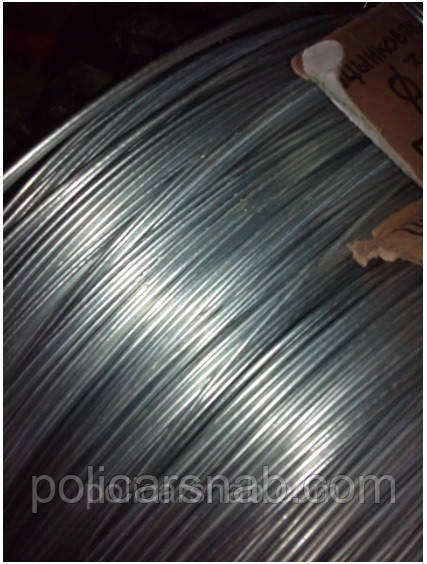 Дріт 5 мм сталевий оцинкований термічно оброблений низьковуглецевий ДСТУ 3282-74 ОК в'язальний, фото 1