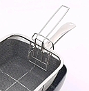 Сковорода фритюрница сотейник с пароваркой и крышкой 24см Benson, Сковорода с сеткой для фритюра в дом., фото 6