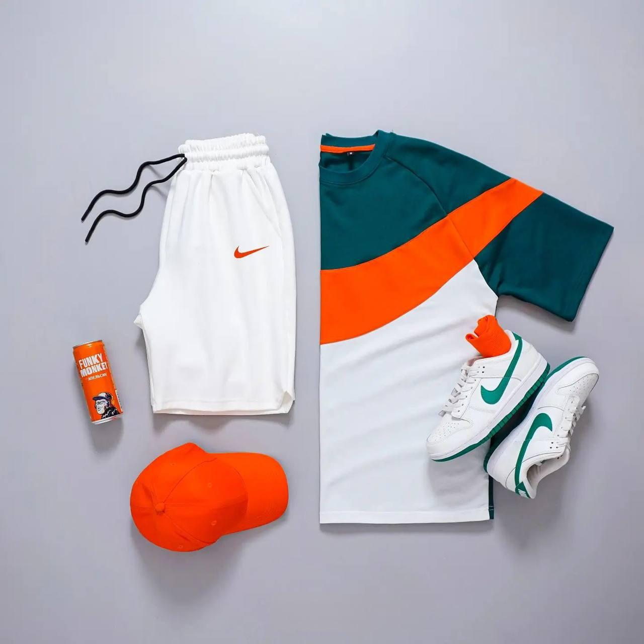 Спортивний чоловічий костюм Nike (футболка + шорти)