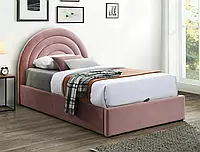 Кровать с нишей для белья 120X200 цвет: розовый Polly Velvet BL.52 (Signal)