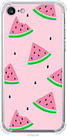 Чехол силиконовый противоударный с усиленными углами Endorphone iPhone 7 Розовый арбуз (4314s FV, код: 7945247