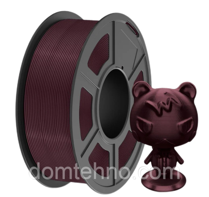 Філамент, пластик, нитка для 3D-принтера TPU-SILK (SILK-Textured TPU) 1 кг BURGUNDY - Бордовий