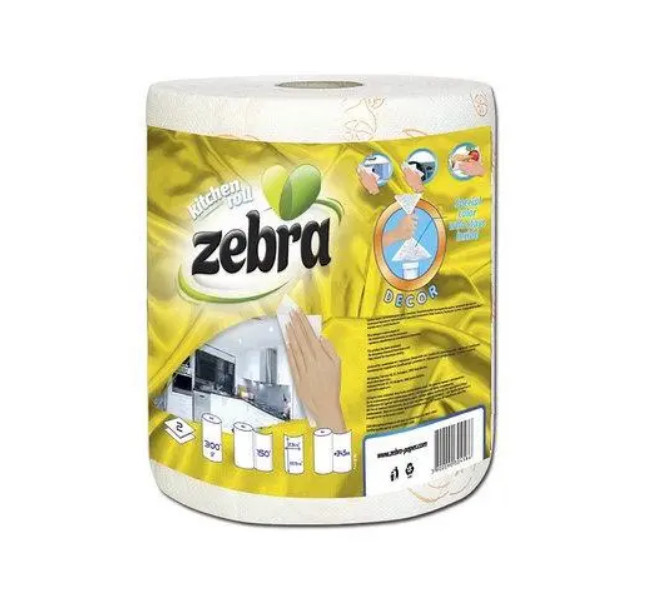 Кухонні рушники ZEBRA Decor2шар/1шт34,5м 300г (3800090304586)
