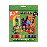 Карандаши цветные Yes 24 цветов Minecraft Heroes